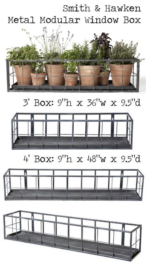 smith and hawken metal window box|Smith Hawken Window Box .